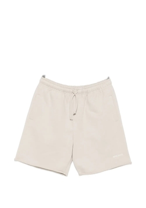 WRSTBHVR drawstring raw-edge track shorts - Neutrals