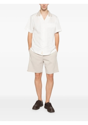 WRSTBHVR drawstring raw-edge track shorts - Neutrals
