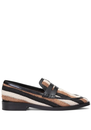 3.1 Phillip Lim Alexa striped penny loafers - Brown