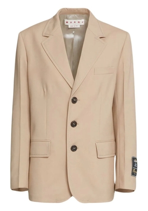 Marni single-breasted wool blazer - Neutrals