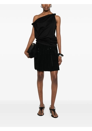 Ermanno Scervino sequin-embellished pleated mini skirt - Black