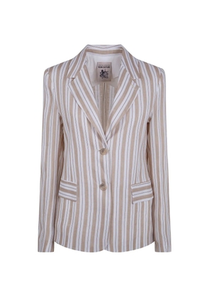 Semicouture Kitty striped blazer - Neutrals