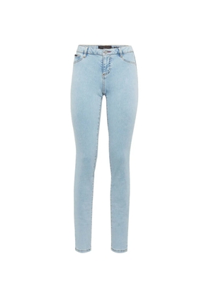Philipp Plein logo-plaque jeans - Blue