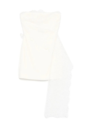 David Koma lace mini dress - Neutrals