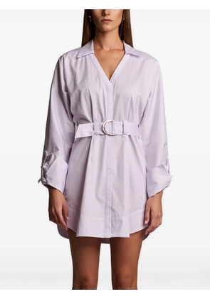 HEVRON Audrey belted mini dress - Purple