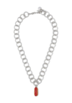 Marni hot dog-motif charm necklace - Silver