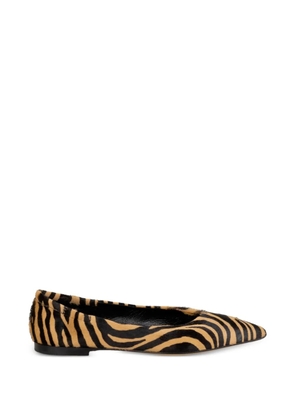Pomme D´Or zebra-pattern flat pumps - Neutrals