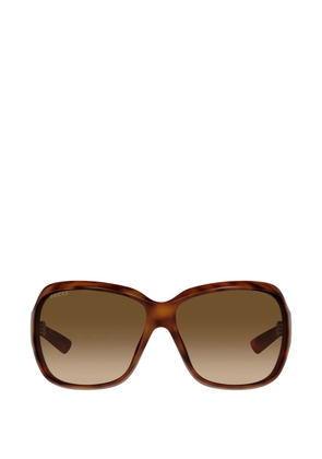 Gucci Eyewear tortoiseshell-effect geometric-frame sunglasses - Brown