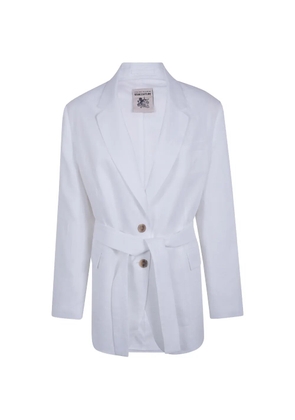 Semicouture belted blazer - White