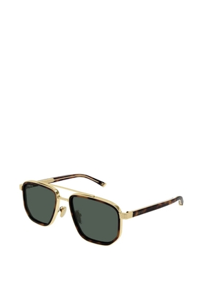 Gucci Eyewear geometric-frame double-bridge sunglasses - Brown