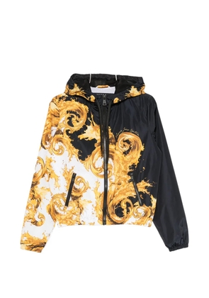 Versace Jeans Couture baroque-print hooded jacket - Yellow