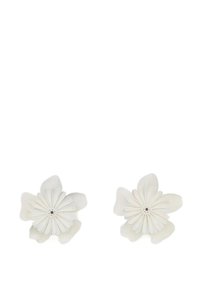 Chloé Bloom layered earrings - White