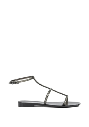 MENGHI crystal-embellished cage-strap sandals - Black