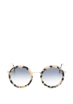 Andy Wolf tortoiseshell-effect round-frame sunglasses - Neutrals