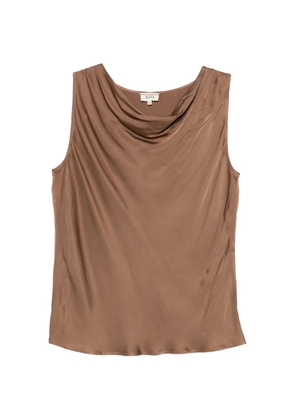 Diega draped-neck sleeveless top - Brown