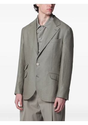 Brunello Cucinelli single-breasted notched-lapel blazer - Grey