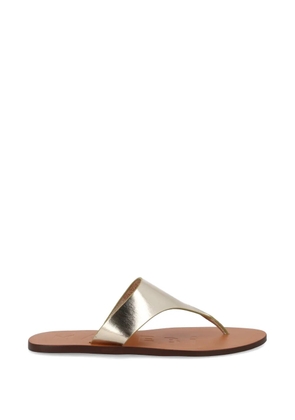 Manebi metallic-effect flip-flops - Gold