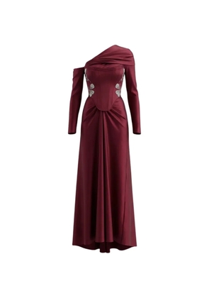 Nafsika Skourti Selma crystal-embellished gown - Red