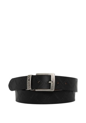 GUESS USA logo-embossed buckle belt - Black
