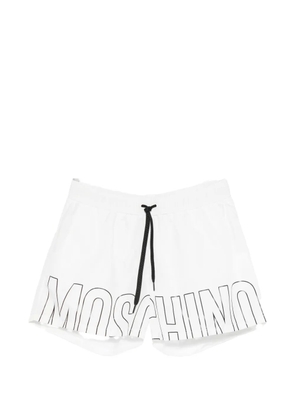 Moschino logo-print swim shorts - White