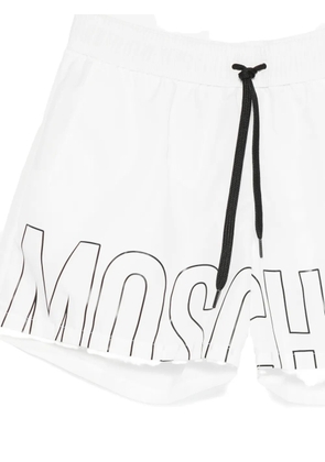 Moschino logo-print swim shorts - White