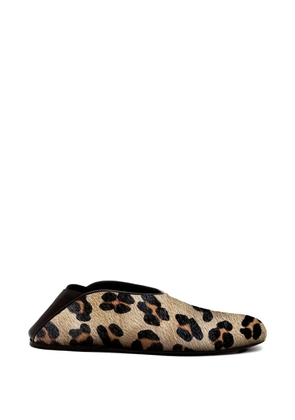 GIABORGHINI Granny leopard-print mules - Neutrals