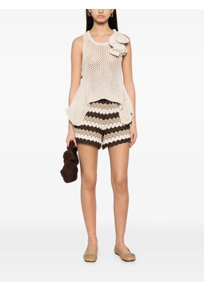 MC2 Saint Barth crochet-knit shorts - Brown