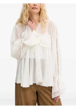 PINKO semi-sheer blouse - White