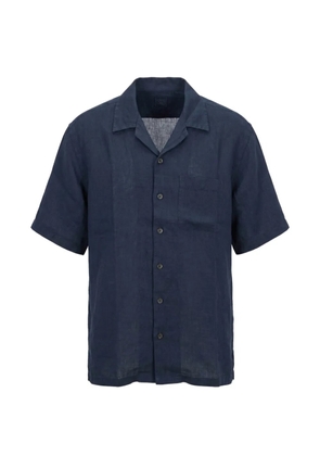 120% Lino short-sleeve linen shirt - Blue