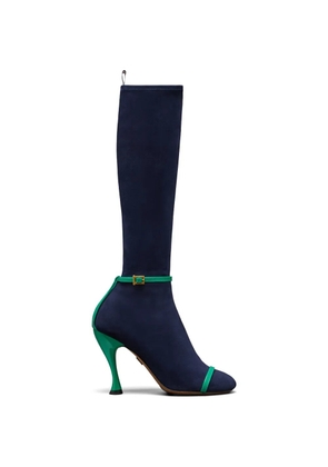 Thom Browne stripe buckle boots - Blue