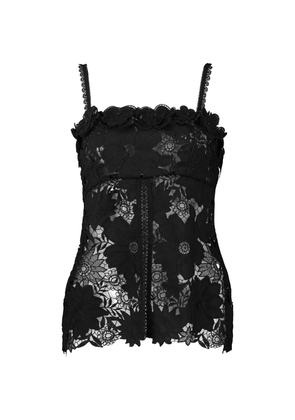 Waimari Magnolia floral-lace top - Black