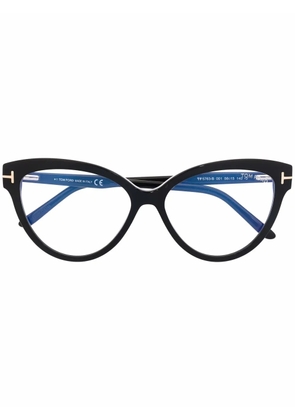 TOM FORD Eyewear logo cat-eye glasses - Black