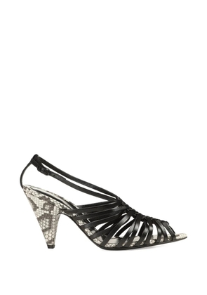 Sergio Rossi Wovenia leather sandals - Black