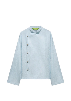 Shanghai Tang Tang jacquard-effect blouse - Blue