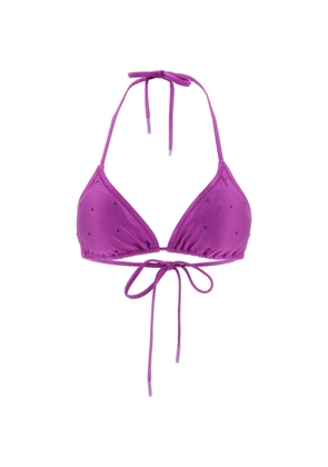 Goldbergh Velora crystal-embellished bikini top - Purple
