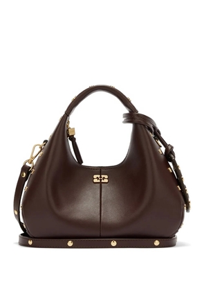 GANNI studded tote bag - Brown