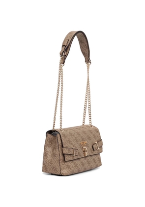 GUESS USA monogram-pattern shoulder bag - Brown