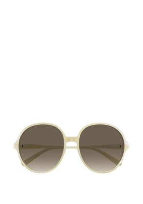 VALENTINO GARAVANI EYEWEAR VLogo round-frame sunglasses - Neutrals
