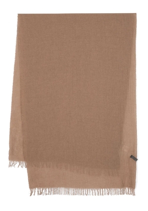 Fabiana Filippi frayed-edges scarf - Brown