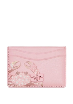 GANNI Bou crab-print wallet - Pink