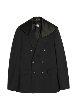 Comme des Garçons Homme Plus double-breasted pinstripe-pattern jacket - Black