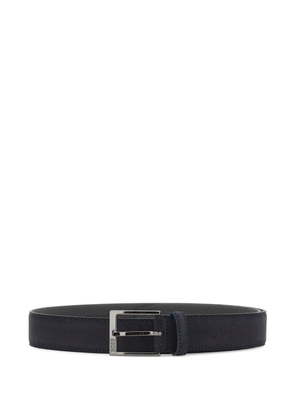 BOSS engraved-logo suede belt - Blue