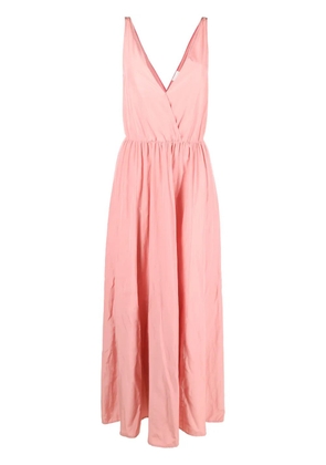 Forte Forte V-neck taffeta sleeveless dress - Pink
