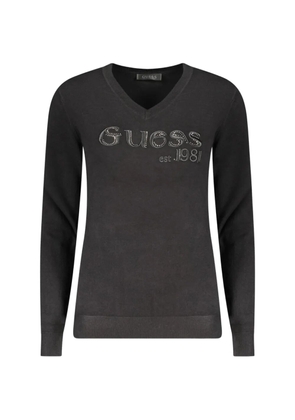GUESS USA logo-embroidered T-shirt - Black