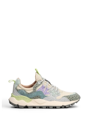 FLOWER MOUNTAIN Yamano 3 leopard-print panelled sneakers - Neutrals