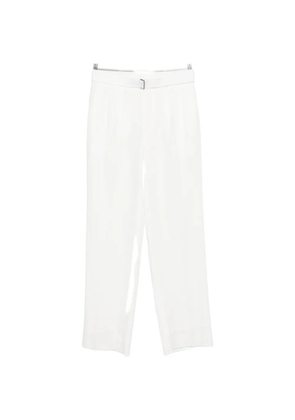 Tagliatore belted pleated-detail trousers - White