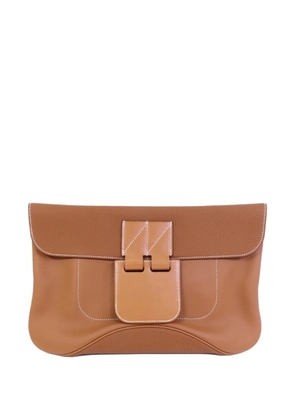 Hermès Pre-Owned Villevoit 35 leather clutch bag - Brown