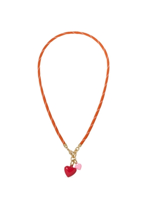 Roxanne Assoulin Happy Cord heart-pendant necklace - Red