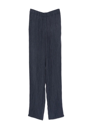 Emporio Armani plissé-effect trousers - Blue