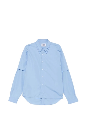 LC23 layered-sleeve button-up shirt - Blue